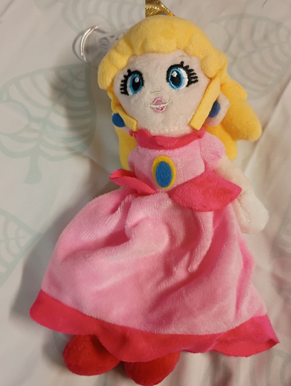 NWT Super Mario Princess Peach Car Window Hanger Plushie